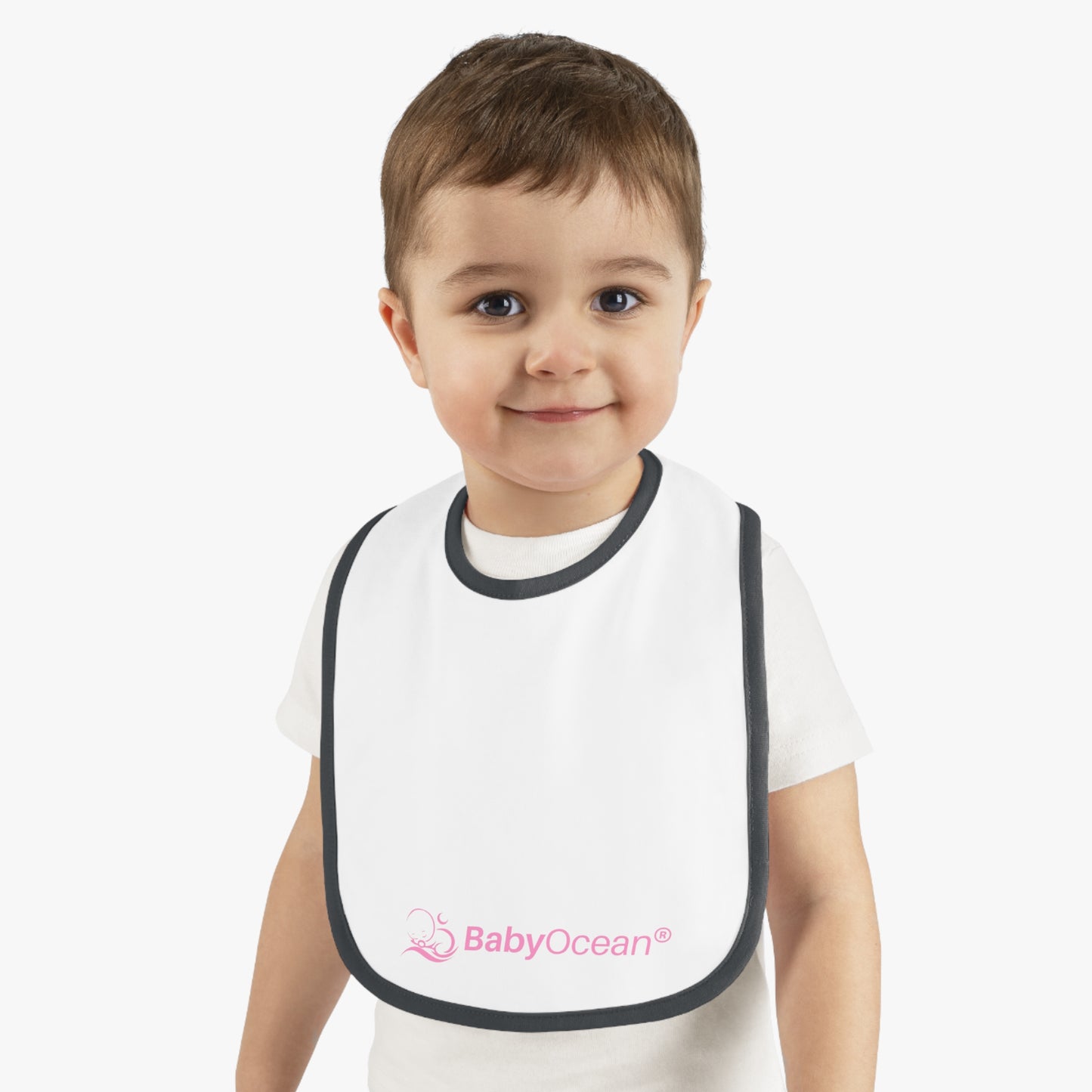 Bavaglino Neonato con Bordo a Contrasto – Morbido e Pratico