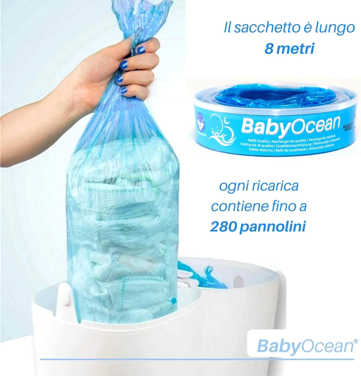 BabyOcean - 4 Ricariche compatibili per mangiapannolini maialino Angelcare